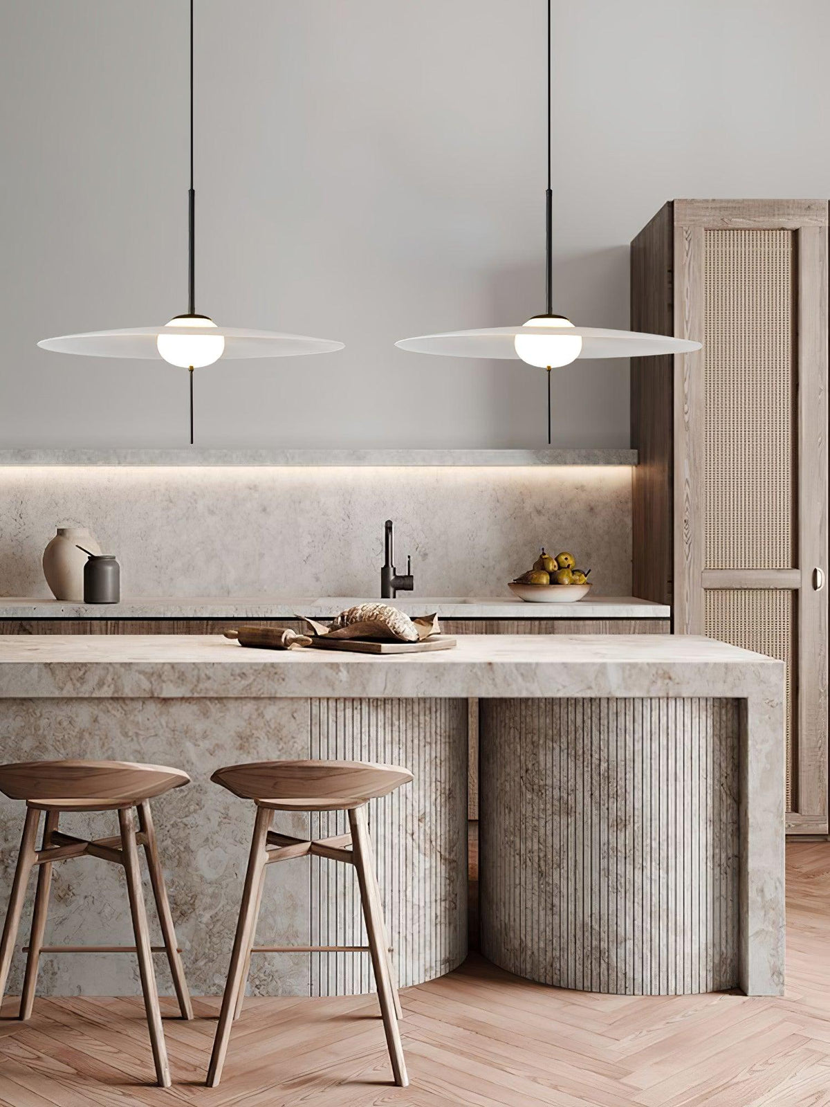 Povella Glass Pendant Lamp-Moonnatur