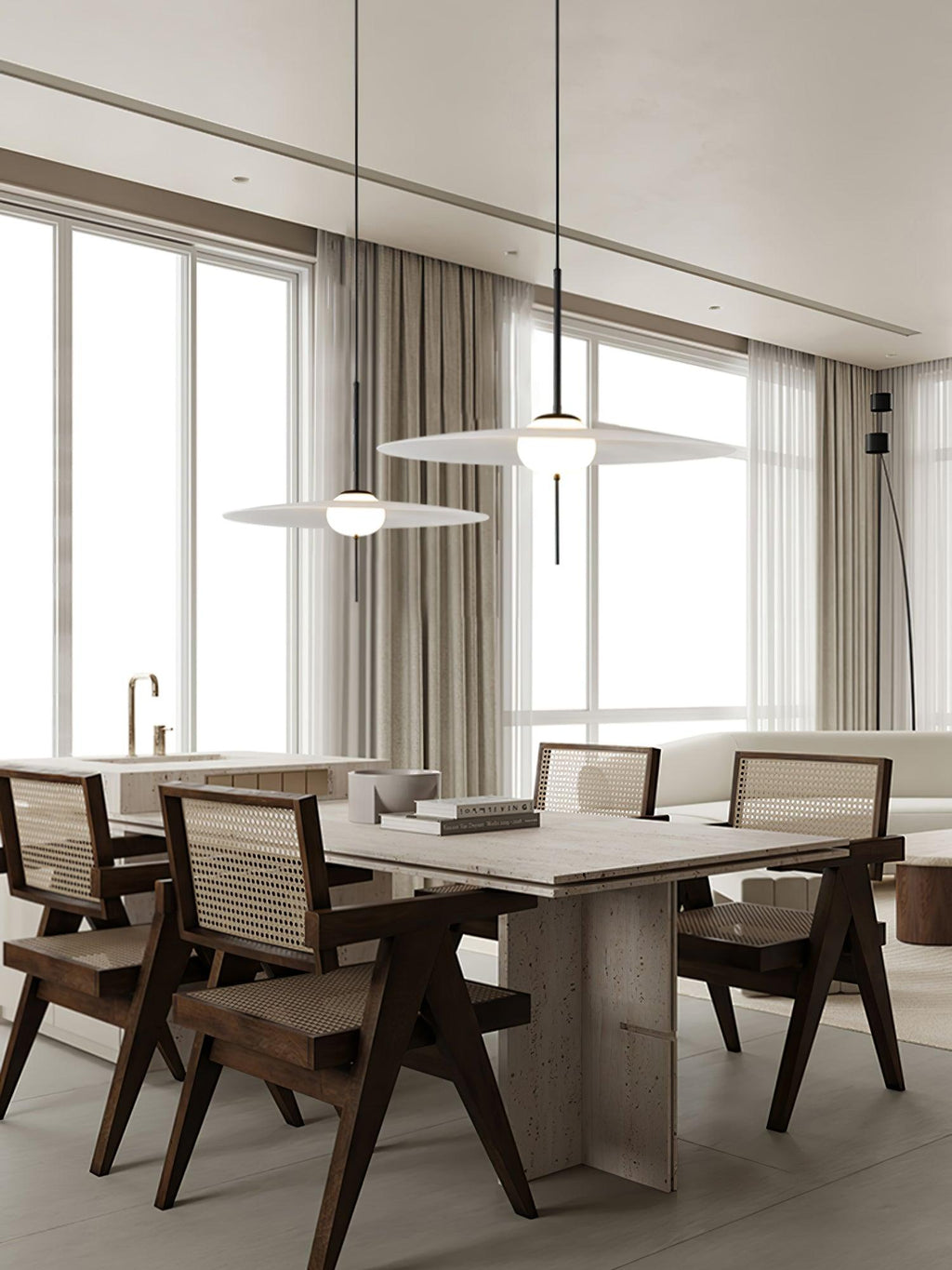 Povella Glass Pendant Lamp-Moonnatur