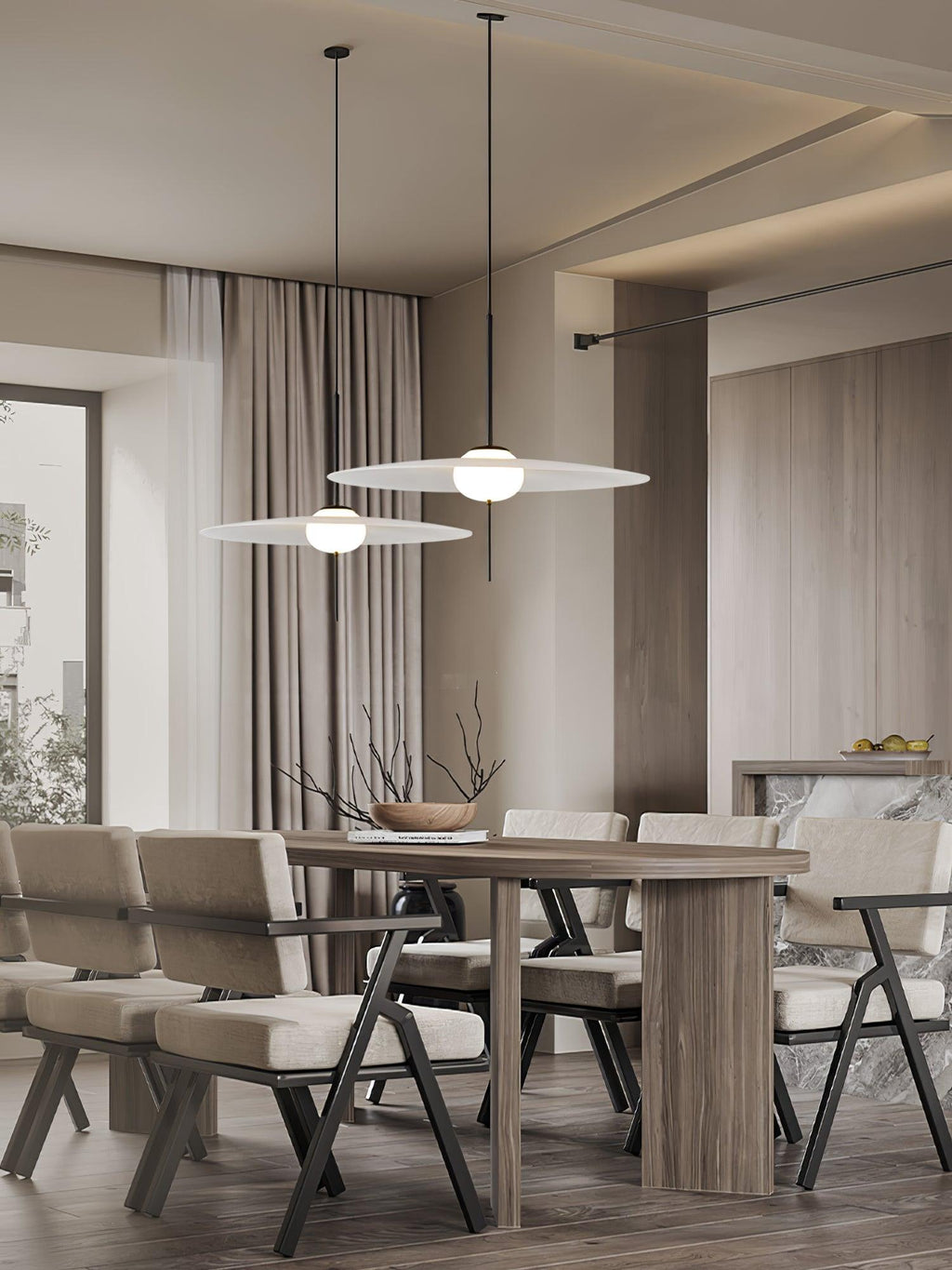 Povella Glass Pendant Lamp-Moonnatur