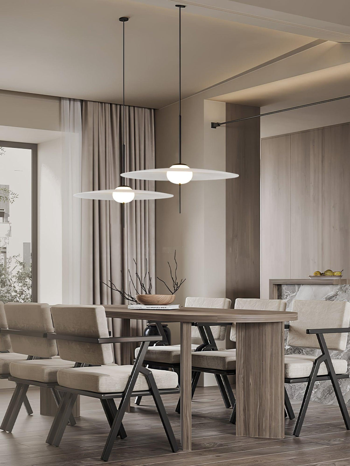 Povella Glass Pendant Lamp-Moonnatur