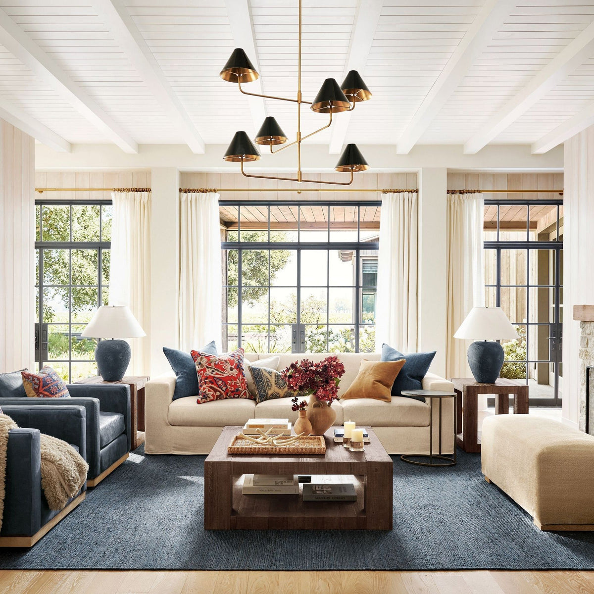 Orenis Fabric Chandelier-Moonnatur