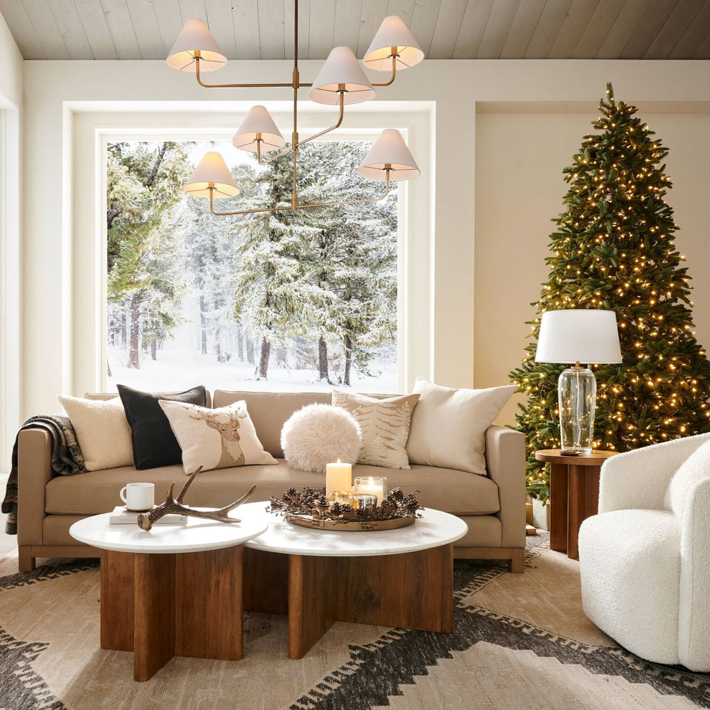 Orenis Fabric Chandelier-Moonnatur
