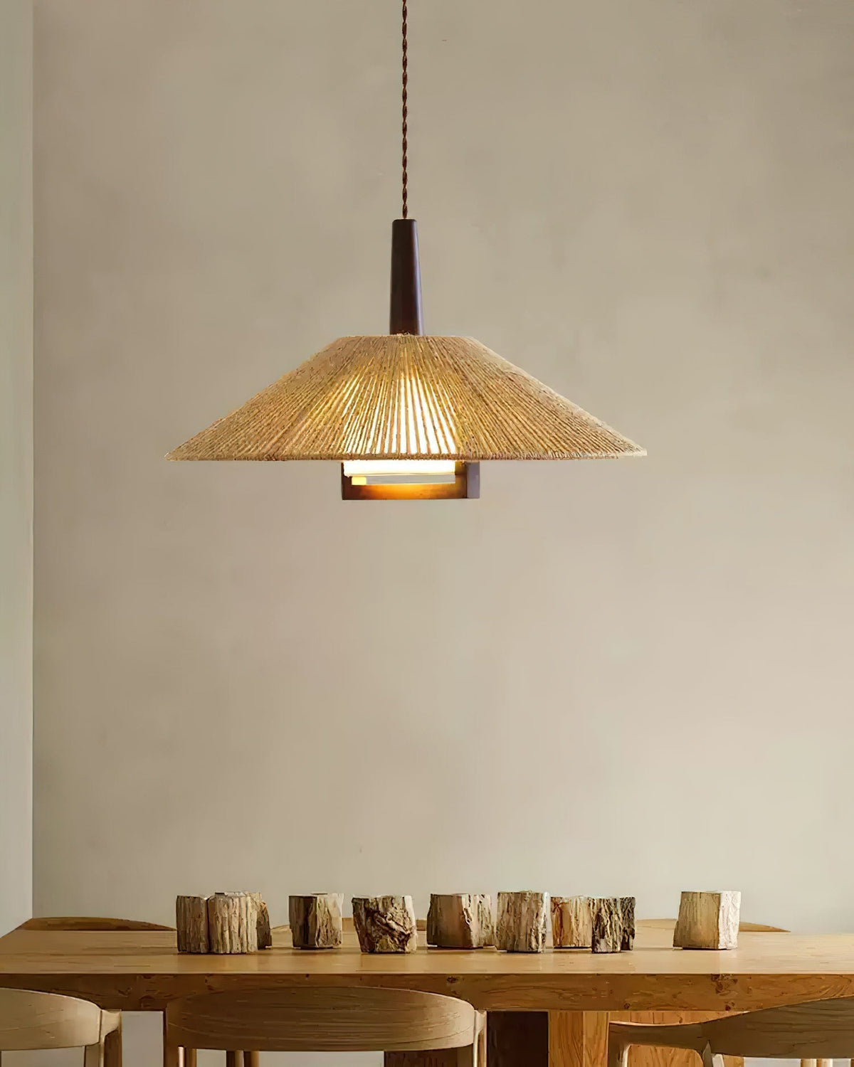 Fendelevia Hemp Rope Pendant Light-Moonnatur