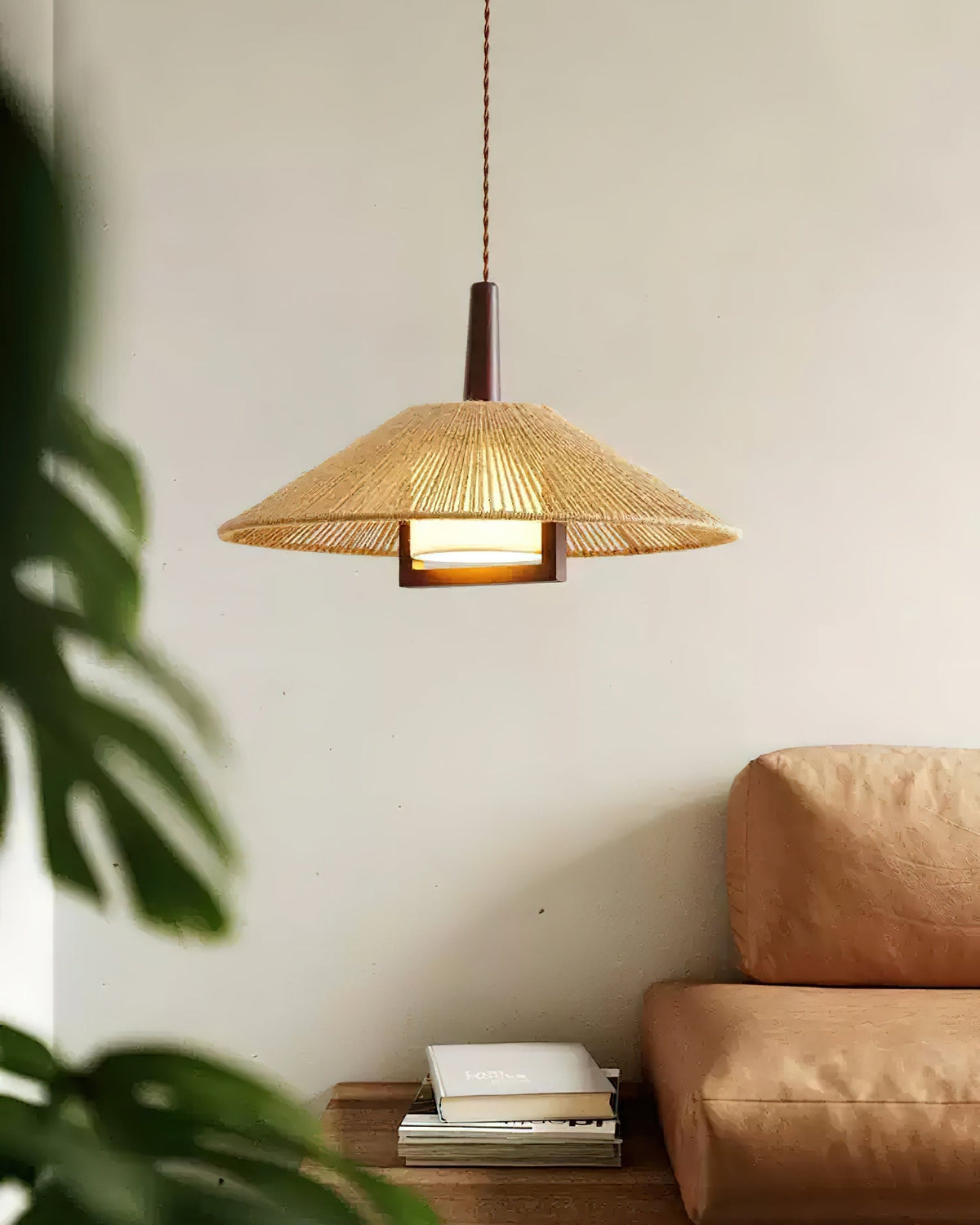 Fendelevia Hemp Rope Pendant Light-Moonnatur