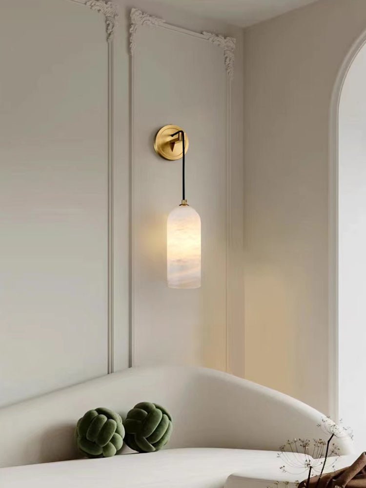 Lorrengrove Alabaster Wall Light-Moonnatur