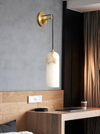 Lorrengrove Alabaster Wall Light-Moonnatur