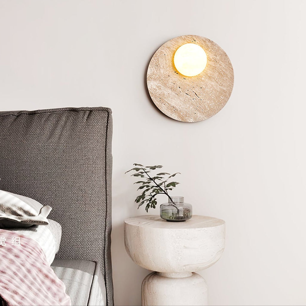 Norrelelle Travertine Wall Light-Moonnatur