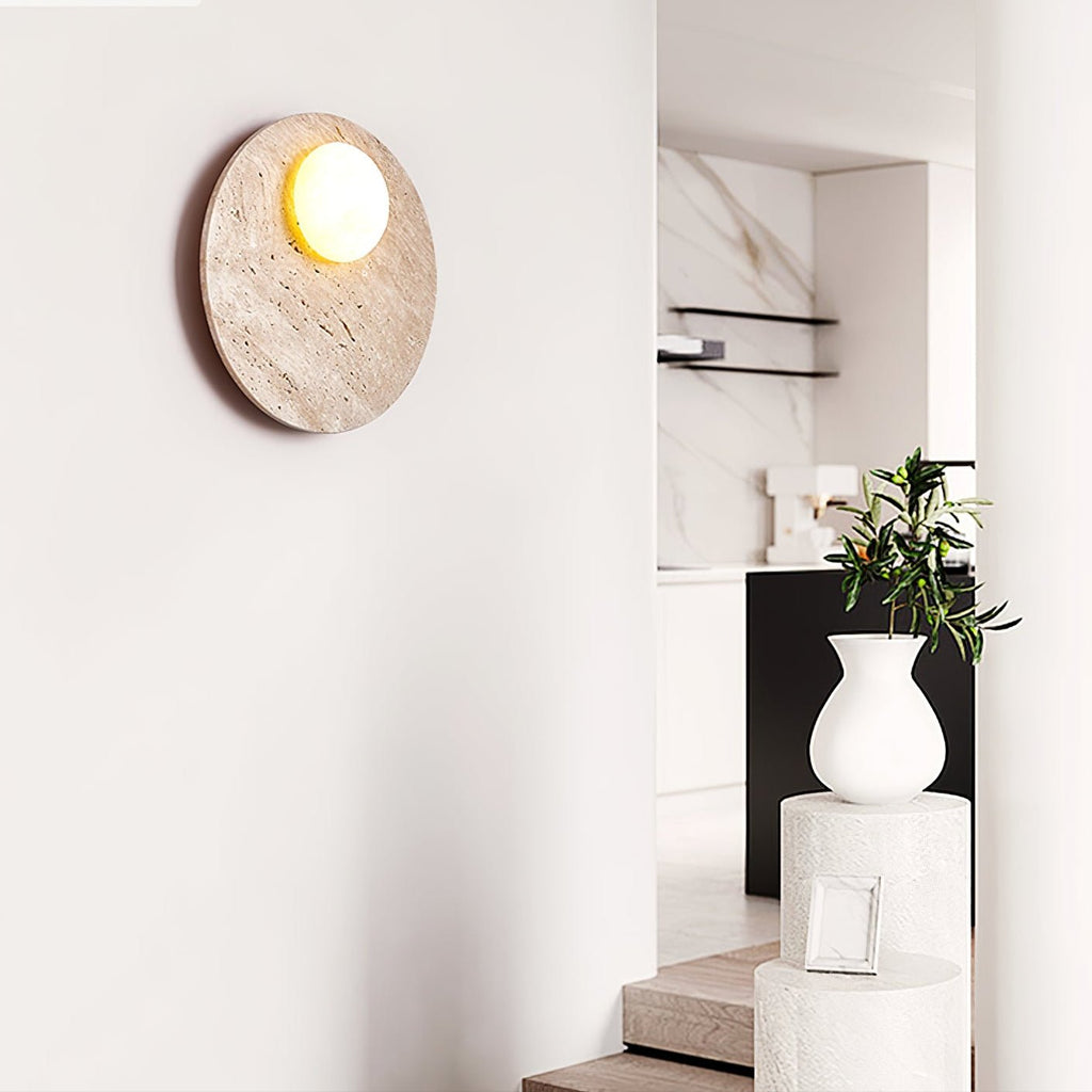Norrelelle Travertine Wall Light-Moonnatur