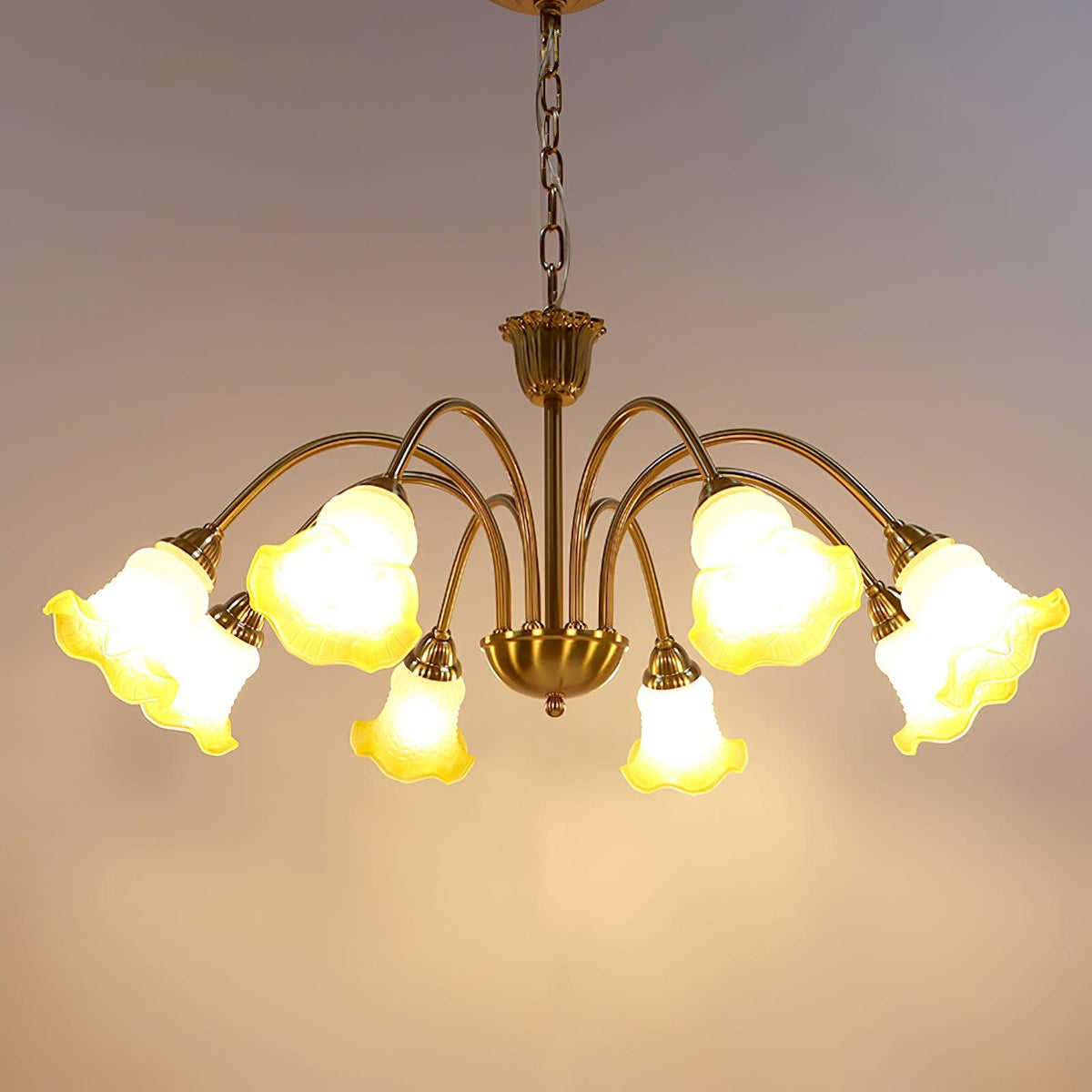 Hadrenaelle Glass Chandelier-Moonnatur