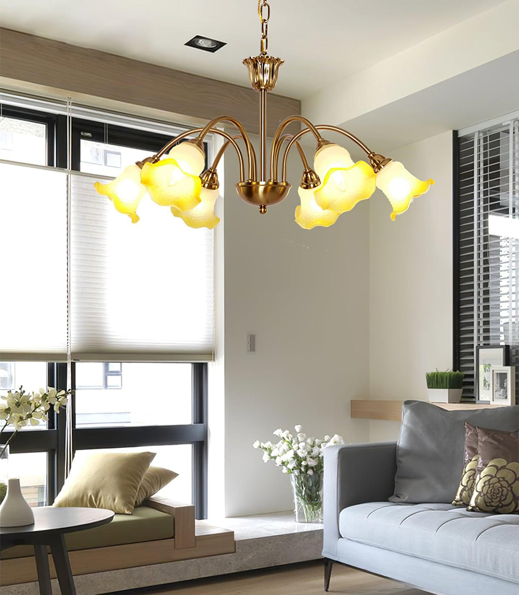 Hadrenaelle Glass Chandelier-Moonnatur
