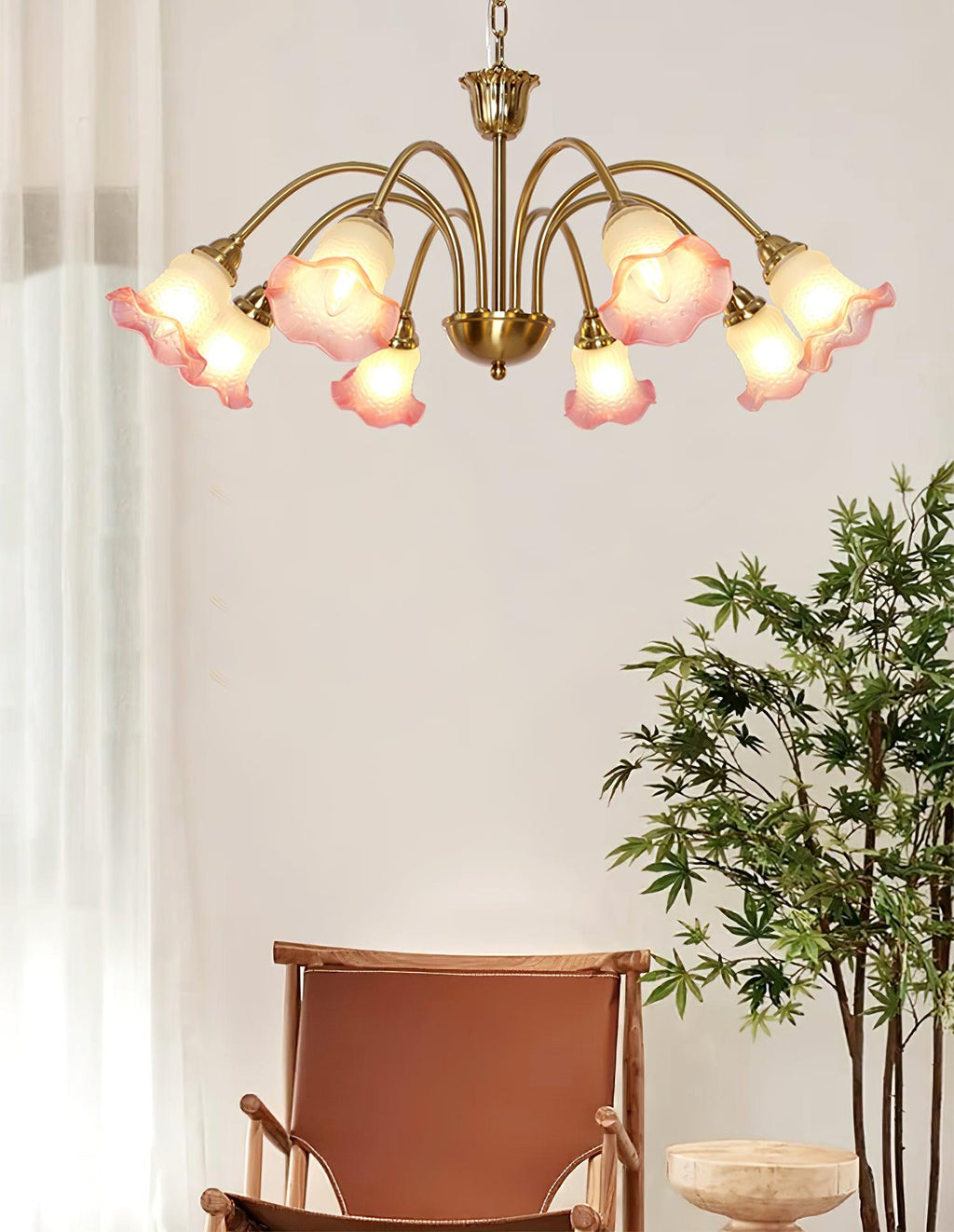 Hadrenaelle Glass Chandelier-Moonnatur