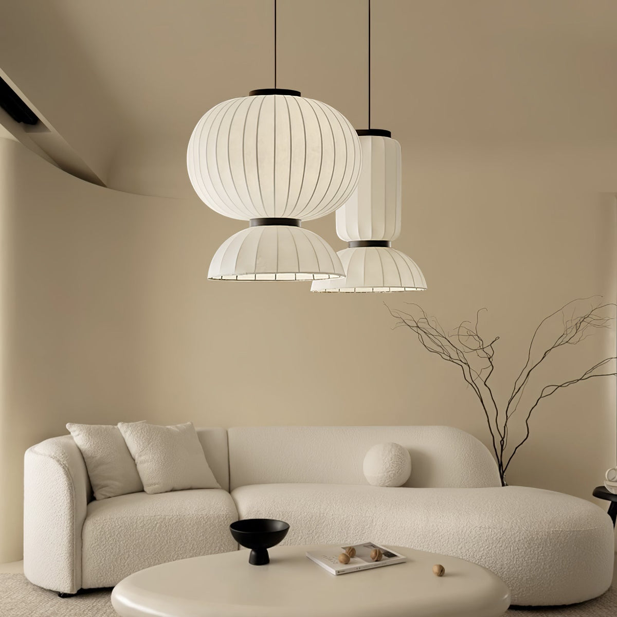 Bellena Silk Pendant Light-Moonnatur