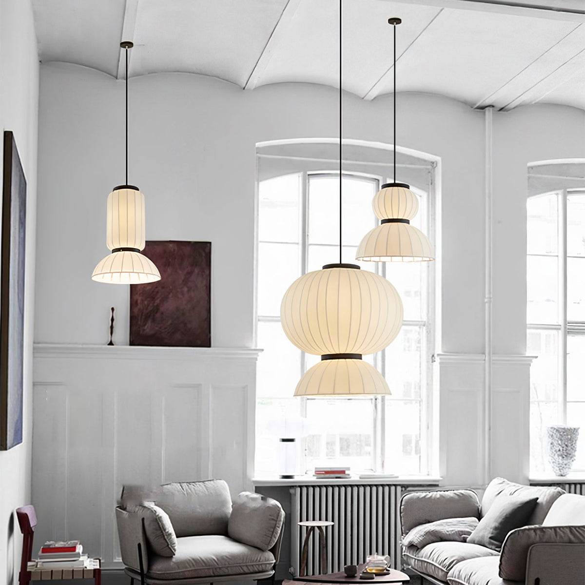 Bellena Silk Pendant Light-Moonnatur