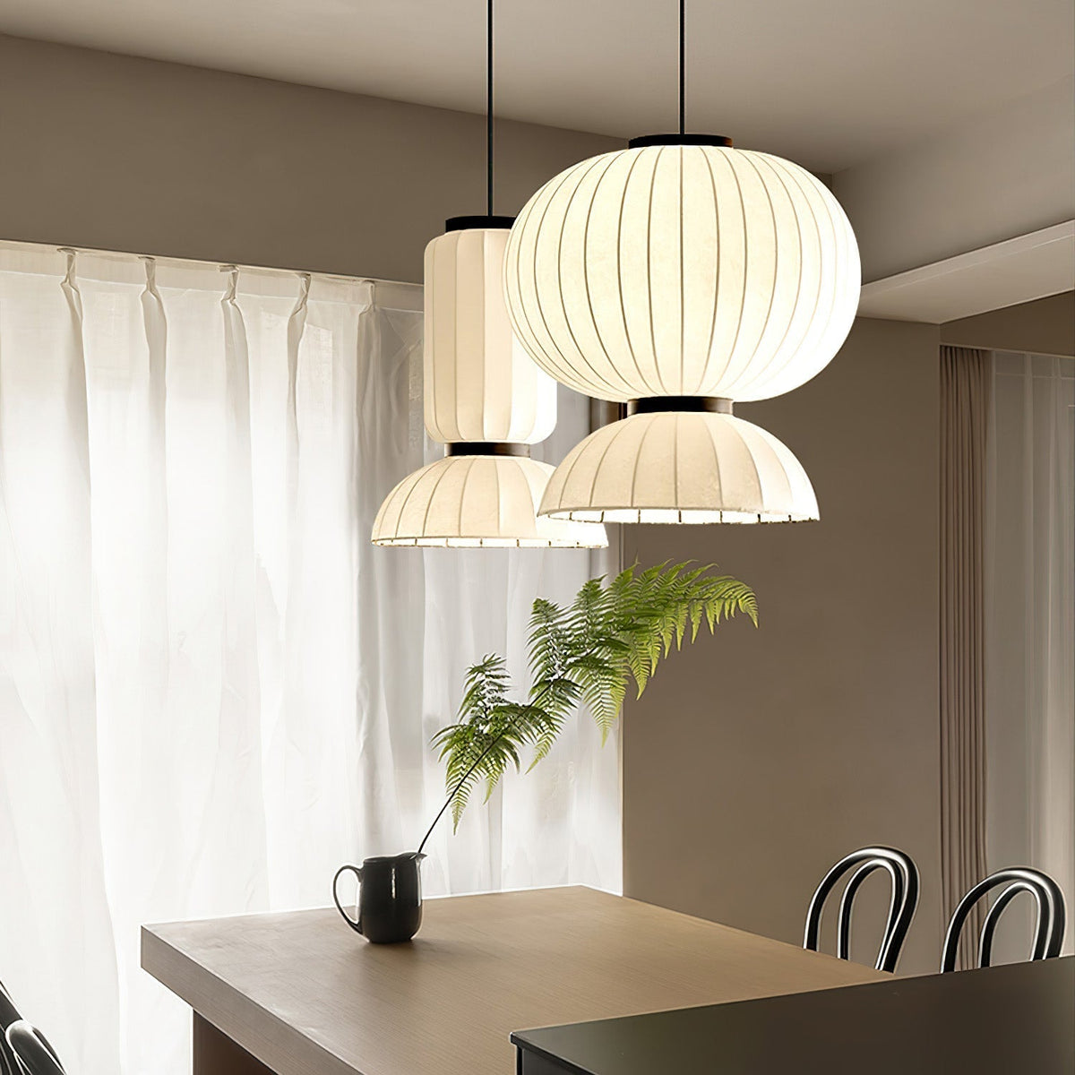 Bellena Silk Pendant Light-Moonnatur