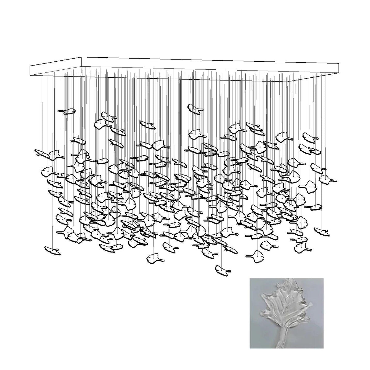 Pirelia Glass Chandelier-Moonnatur