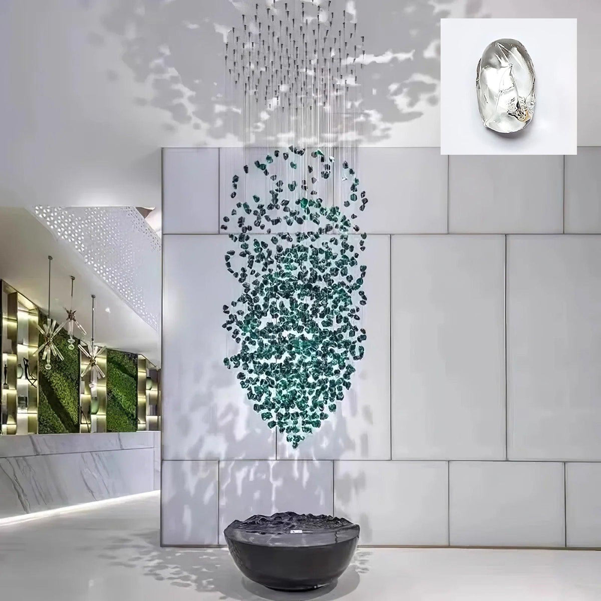 Qerise Glass Chandelier-Moonnatur