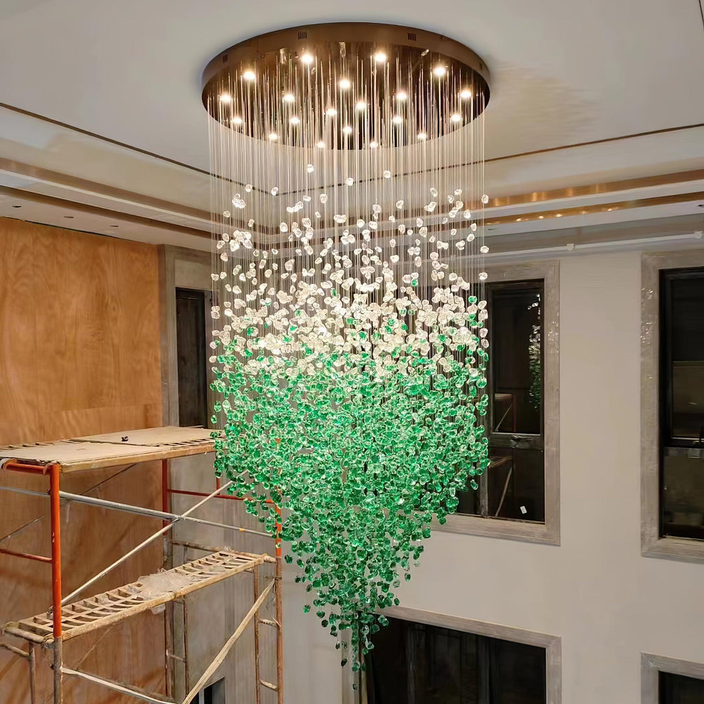 Qerise Glass Chandelier-Moonnatur