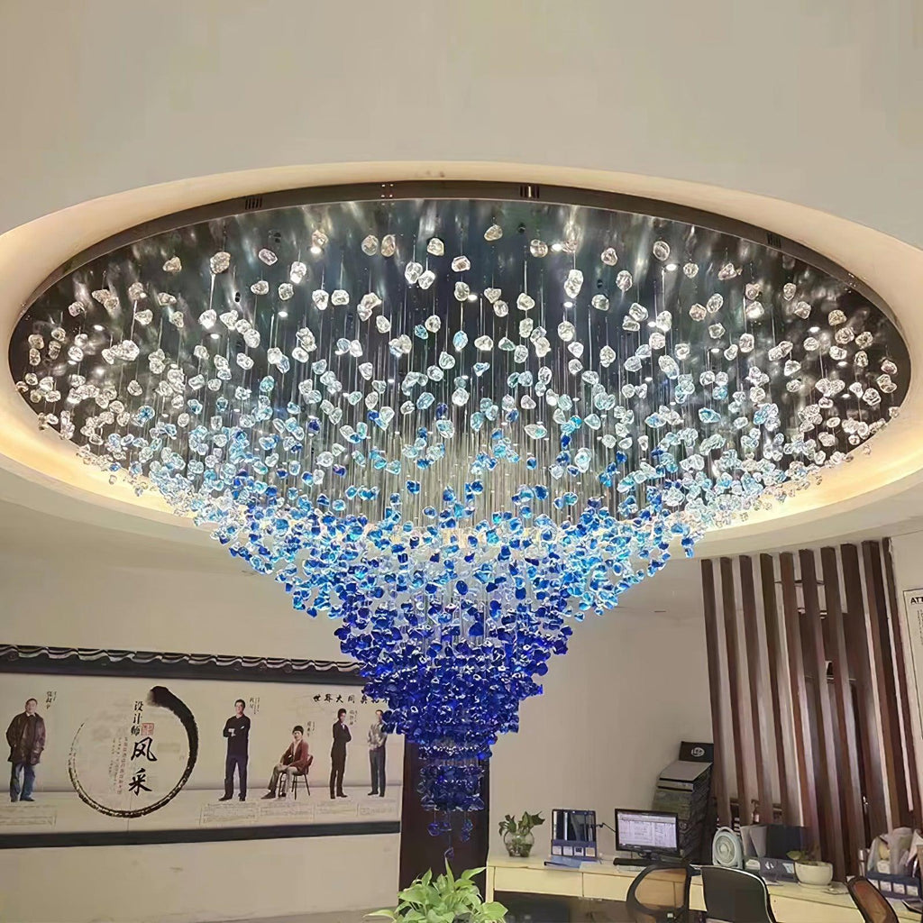 Qerise Glass Chandelier-Moonnatur
