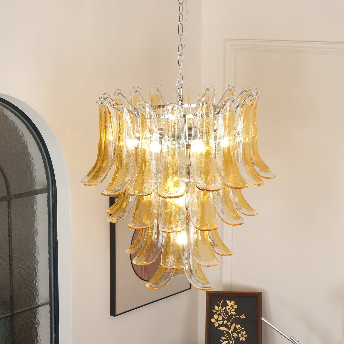 Ivrenonna Glass Chandelier-Moonnatur