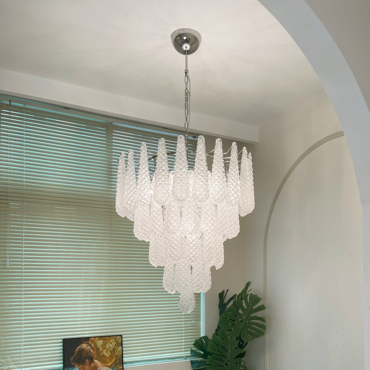 Woldenholm Glass Chandelier-Moonnatur