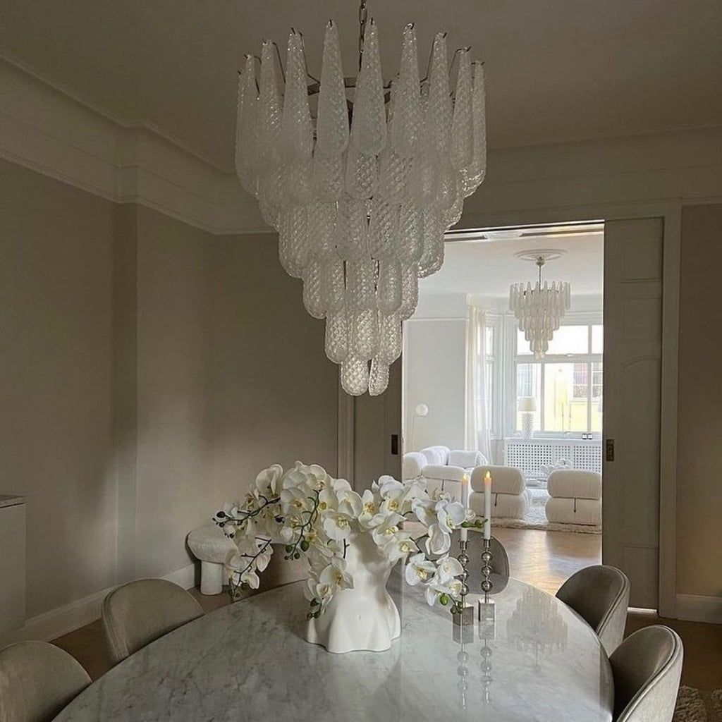 Woldenholm Glass Chandelier-Moonnatur