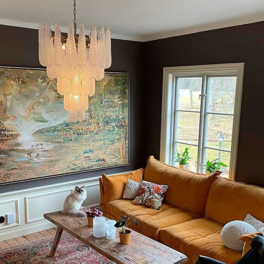 Woldenholm Glass Chandelier-Moonnatur