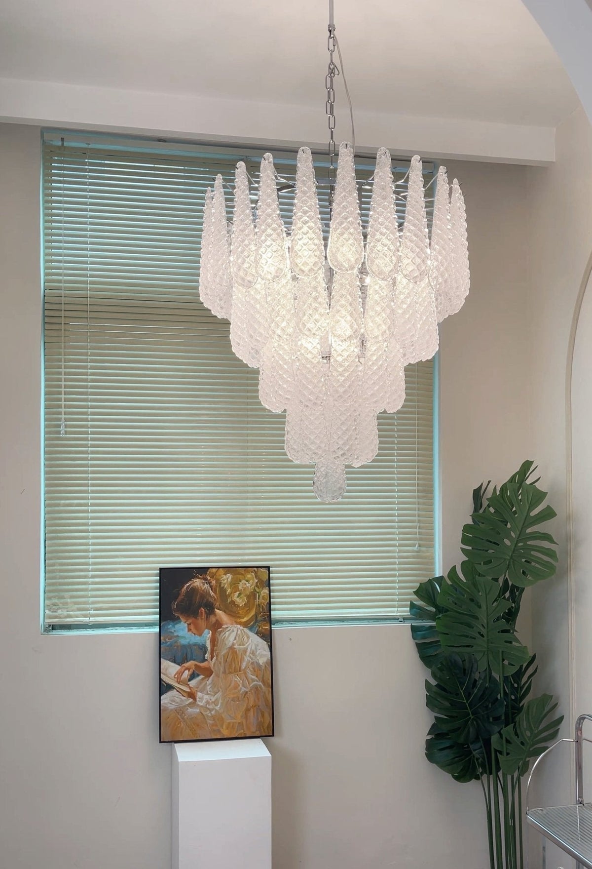 Woldenholm Glass Chandelier-Moonnatur