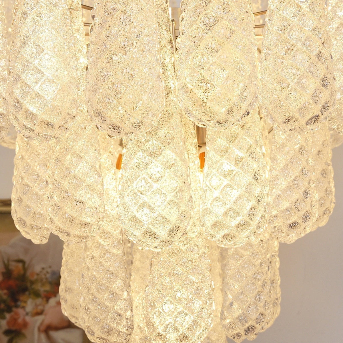 Woldenholm Glass Chandelier-Moonnatur