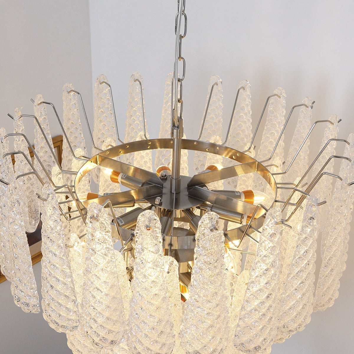 Woldenholm Glass Chandelier-Moonnatur
