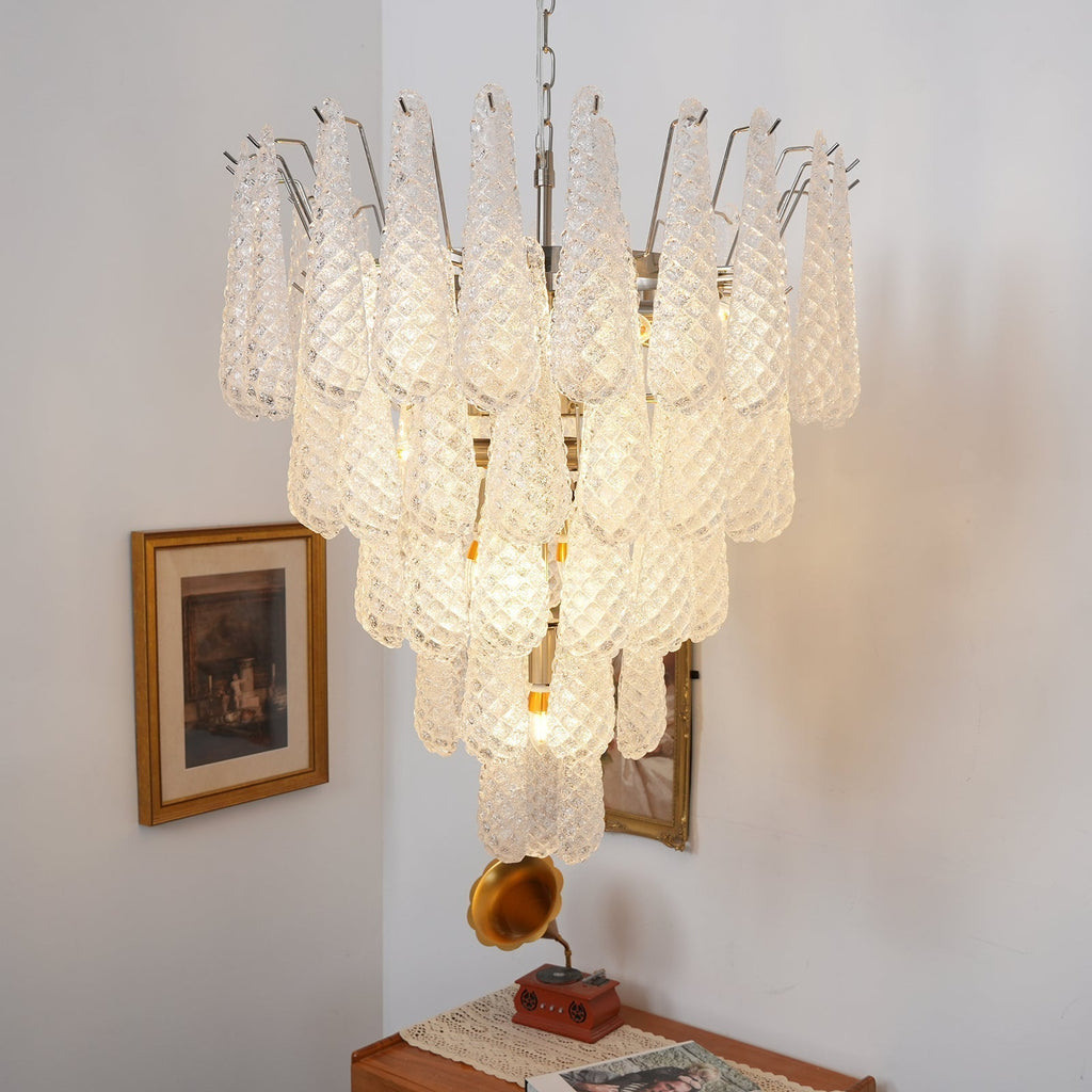 Woldenholm Glass Chandelier-Moonnatur