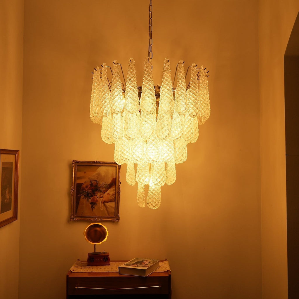 Woldenholm Glass Chandelier-Moonnatur
