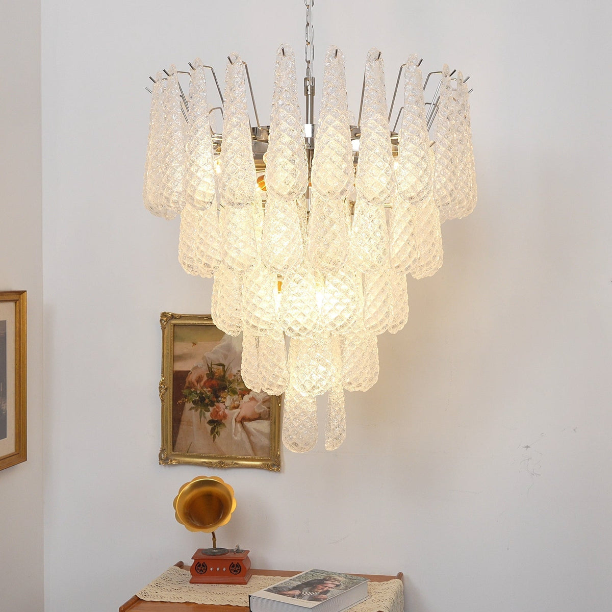 Woldenholm Glass Chandelier-Moonnatur
