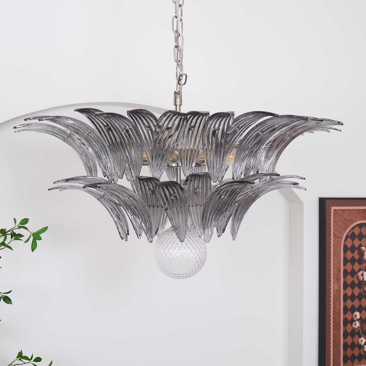 Kesterfield Glass Chandelier-Moonnatur