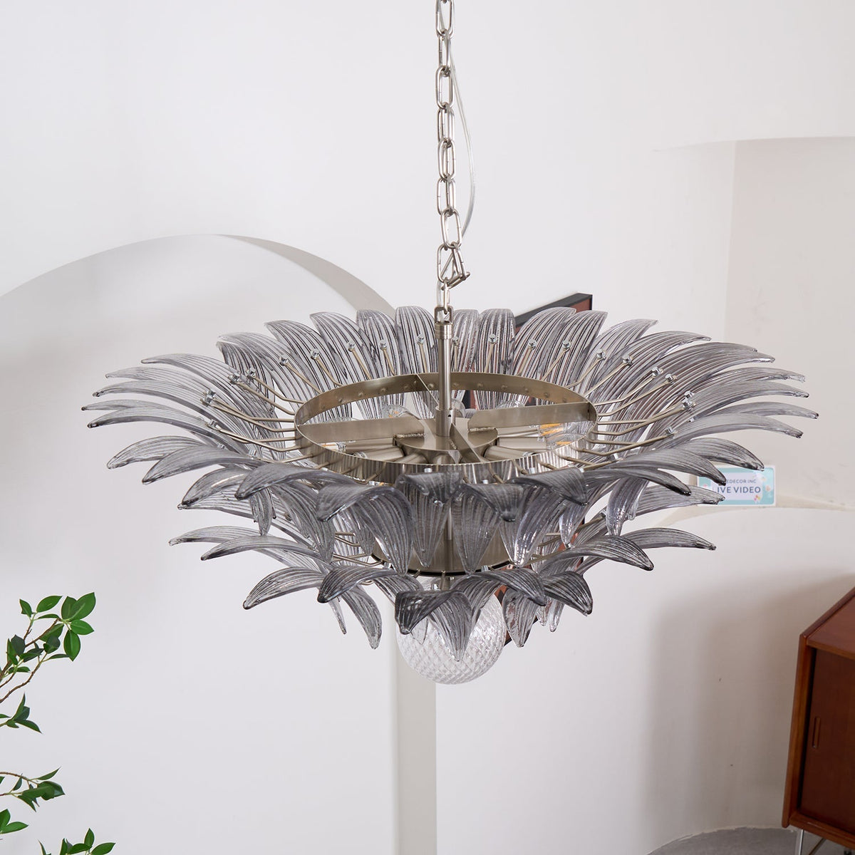 Kesterfield Glass Chandelier-Moonnatur