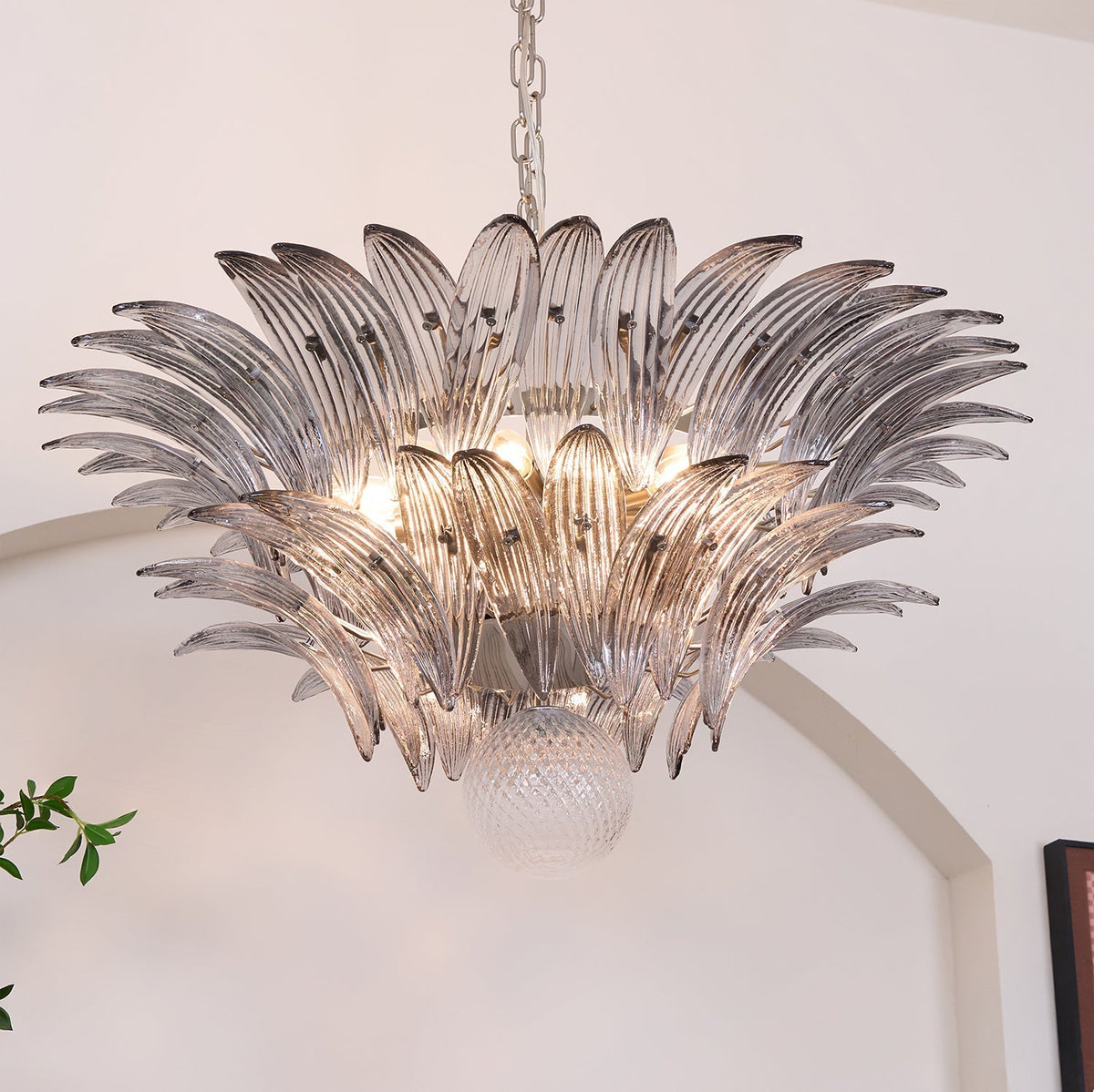 Kesterfield Glass Chandelier-Moonnatur