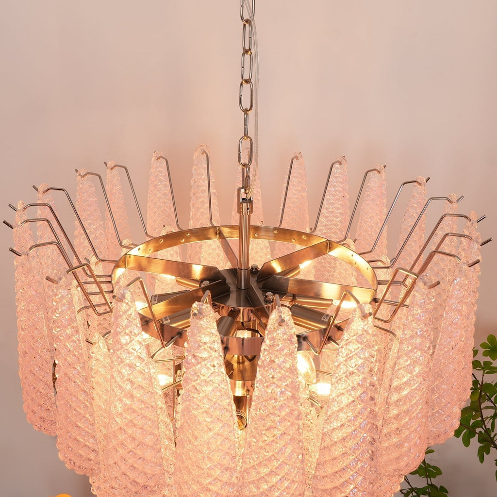 Wilvenheath Glass Chandelier-Moonnatur