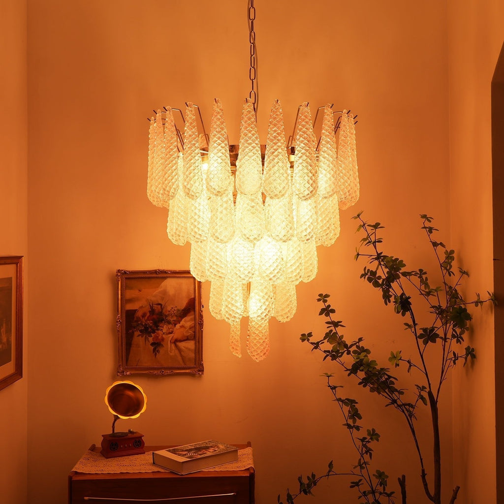 Wilvenheath Glass Chandelier-Moonnatur