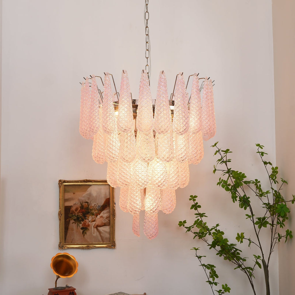 Wilvenheath Glass Chandelier-Moonnatur