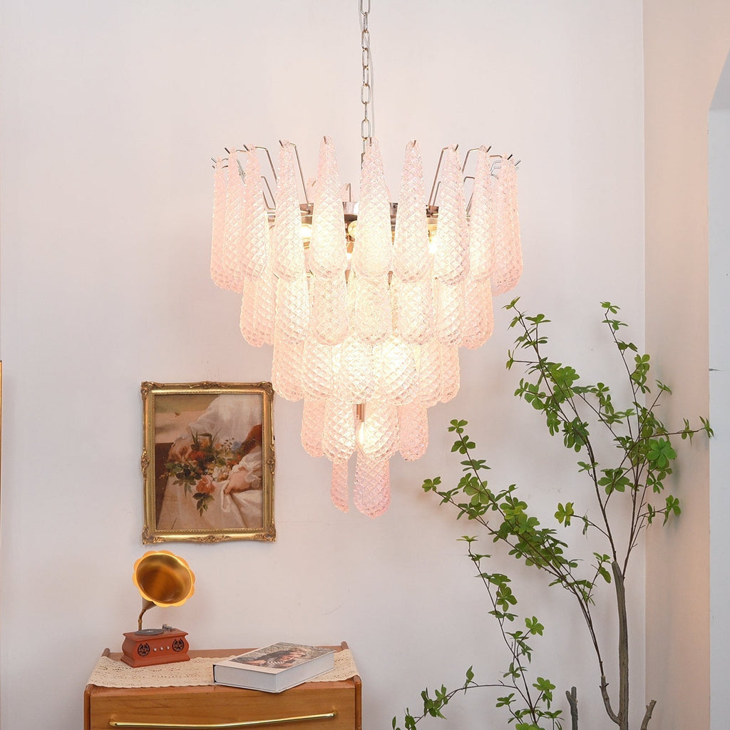 Wilvenheath Glass Chandelier-Moonnatur