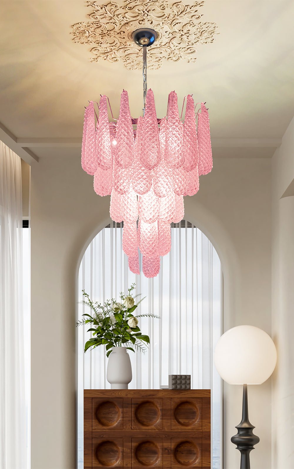 Baldendale Glass Chandelier-Moonnatur
