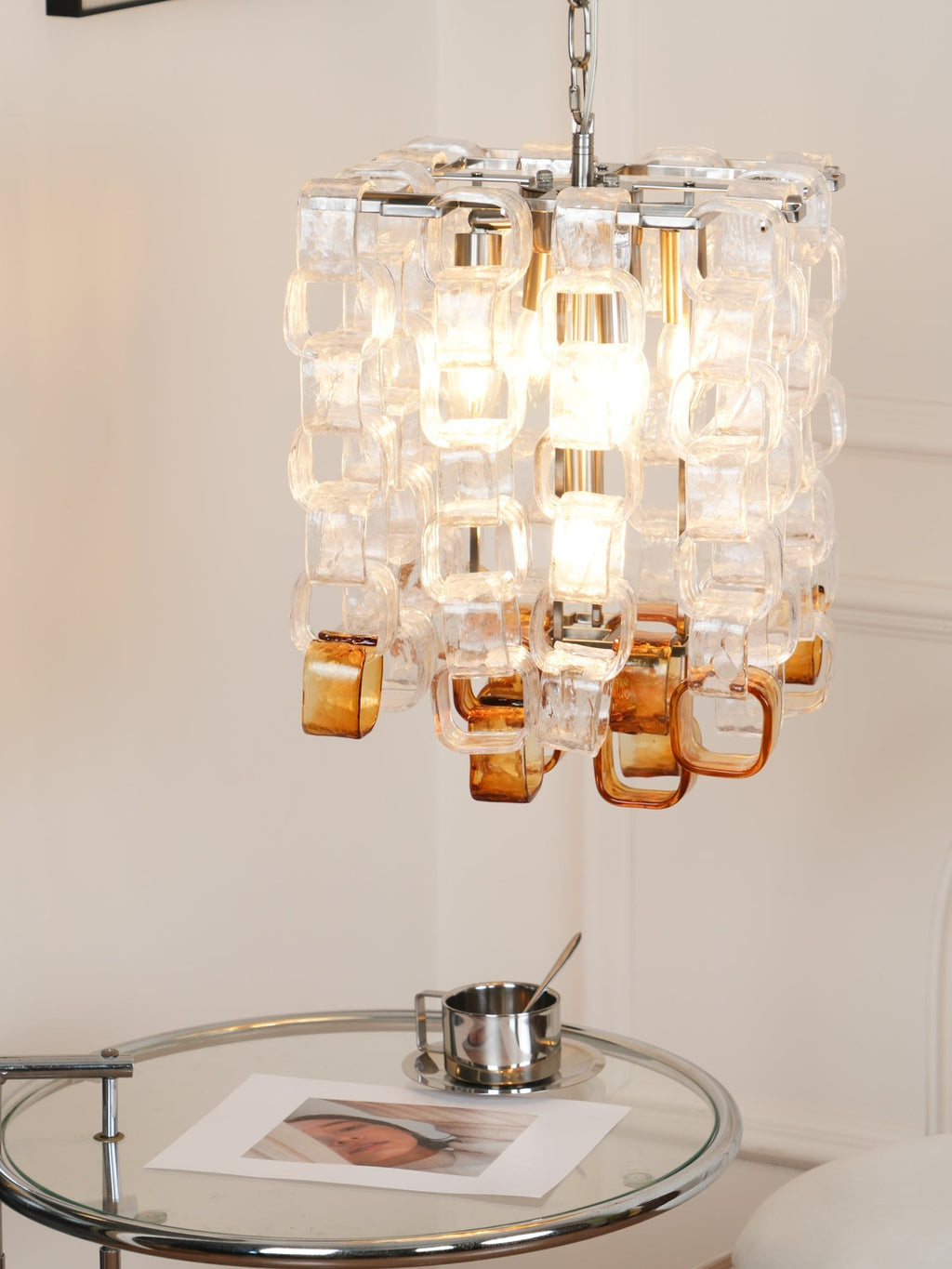 Bellina Glass Chandelier-Moonnatur