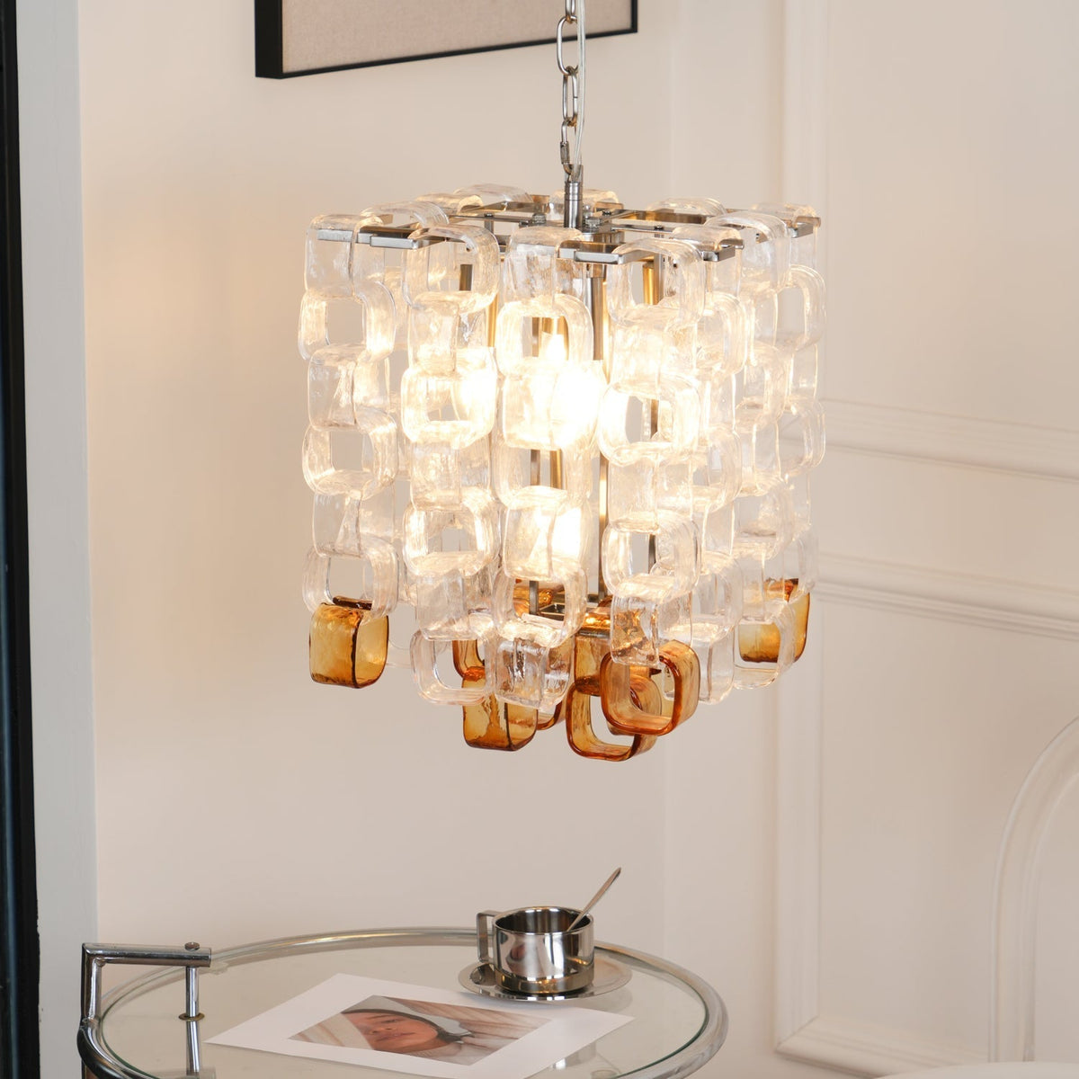 Bellina Glass Chandelier-Moonnatur