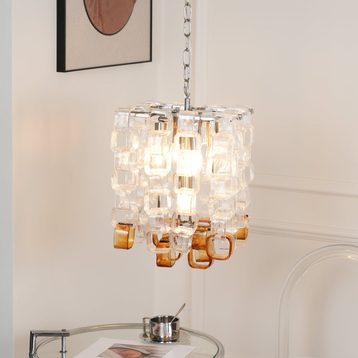 Bellina Glass Chandelier-Moonnatur