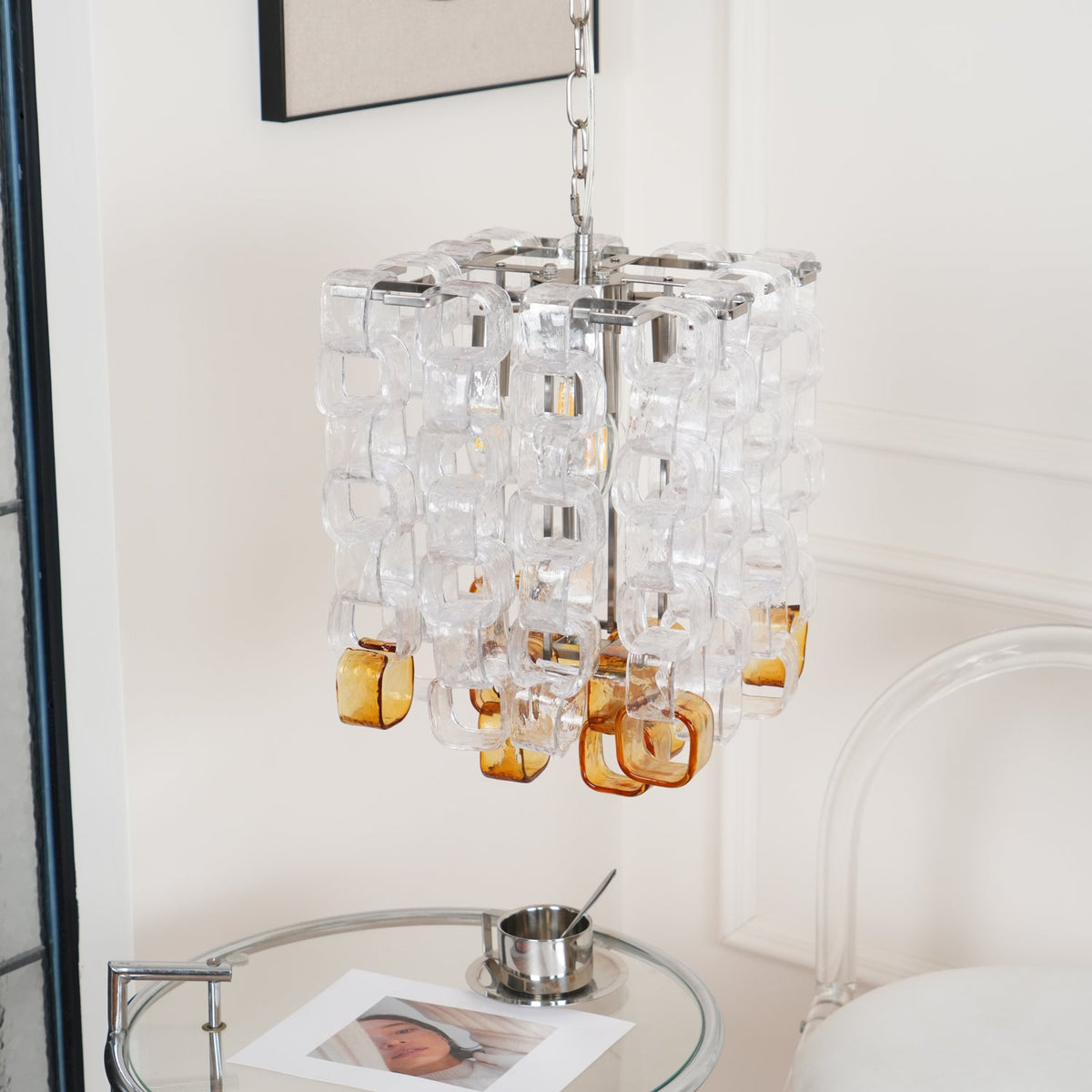 Bellina Glass Chandelier-Moonnatur