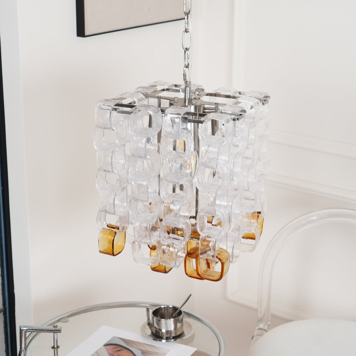 Bellina Glass Chandelier-Moonnatur