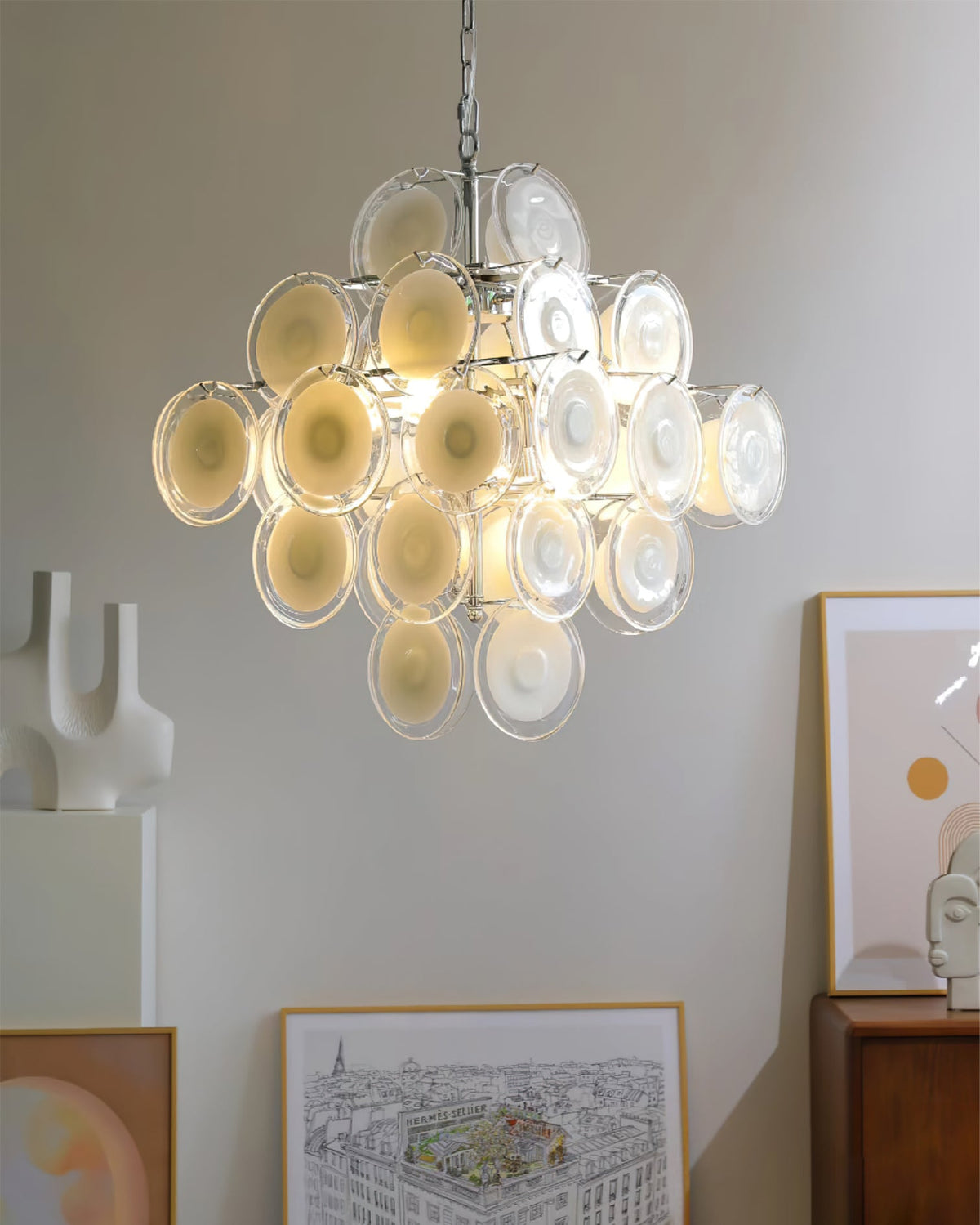 Wenrelford Glass Chandelier-Moonnatur