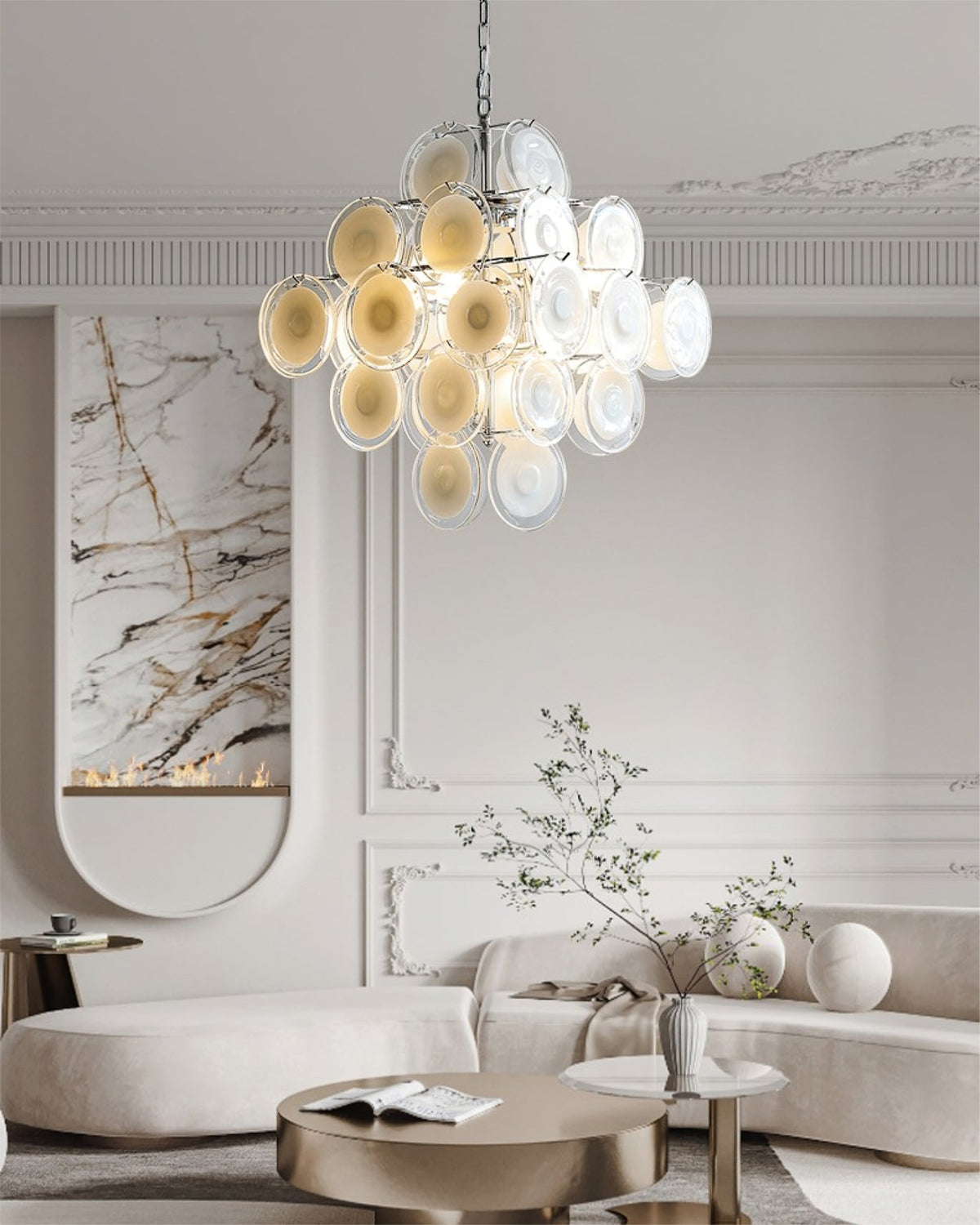 Wenrelford Glass Chandelier-Moonnatur