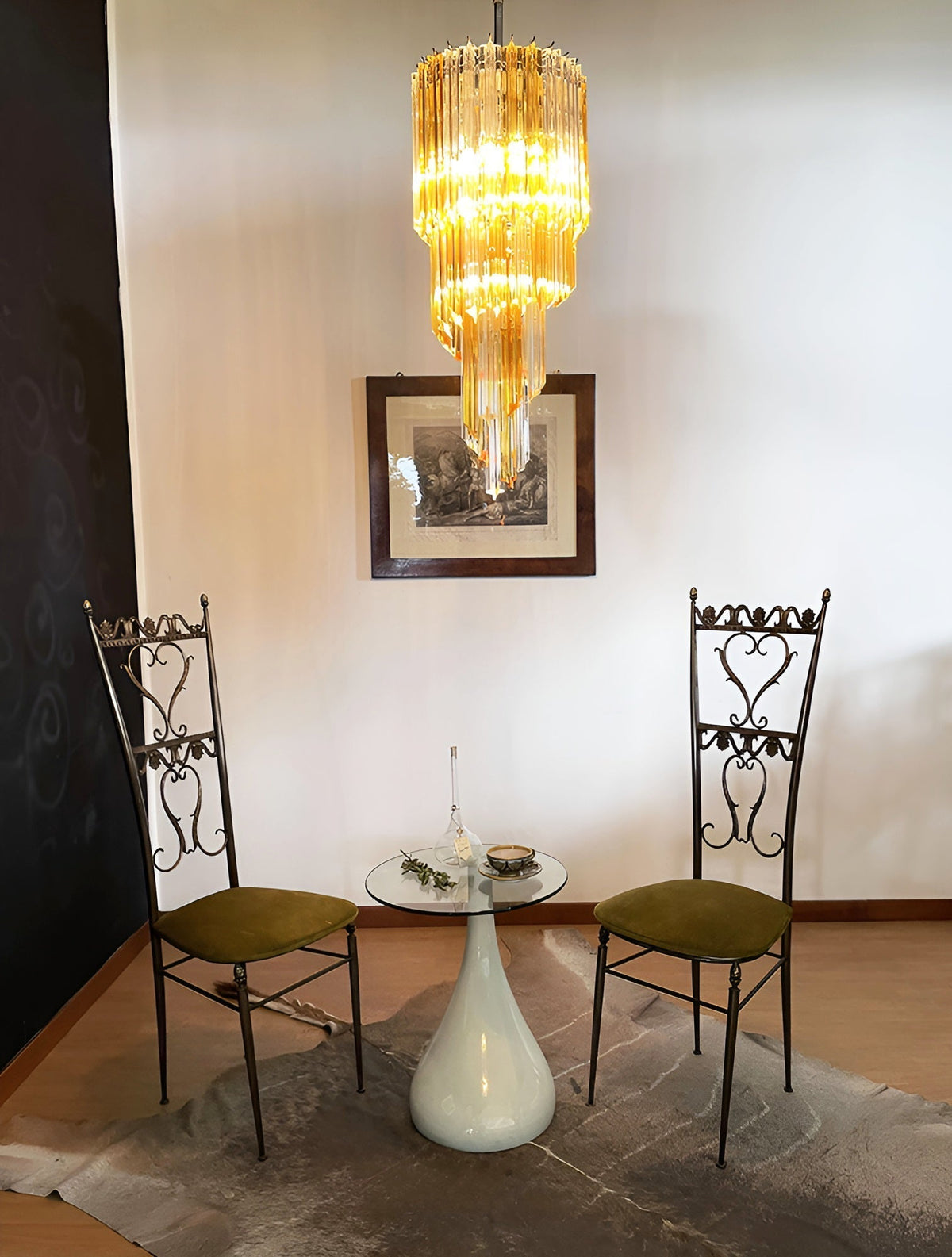 Rardenorie Glass Chandelier-Moonnatur
