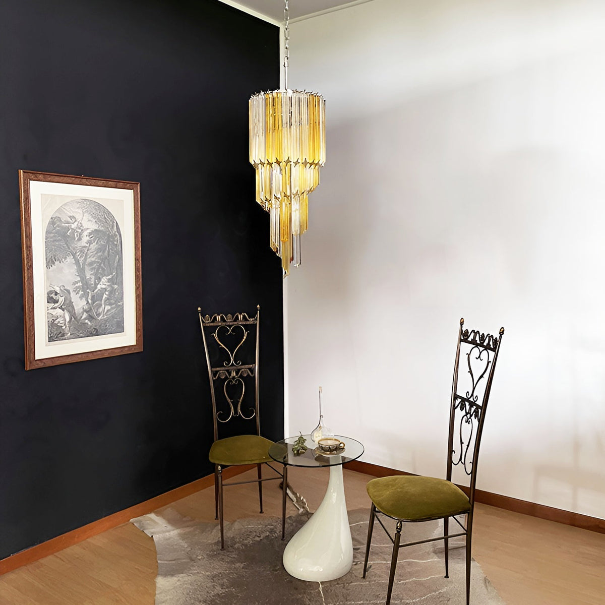 Rardenorie Glass Chandelier-Moonnatur