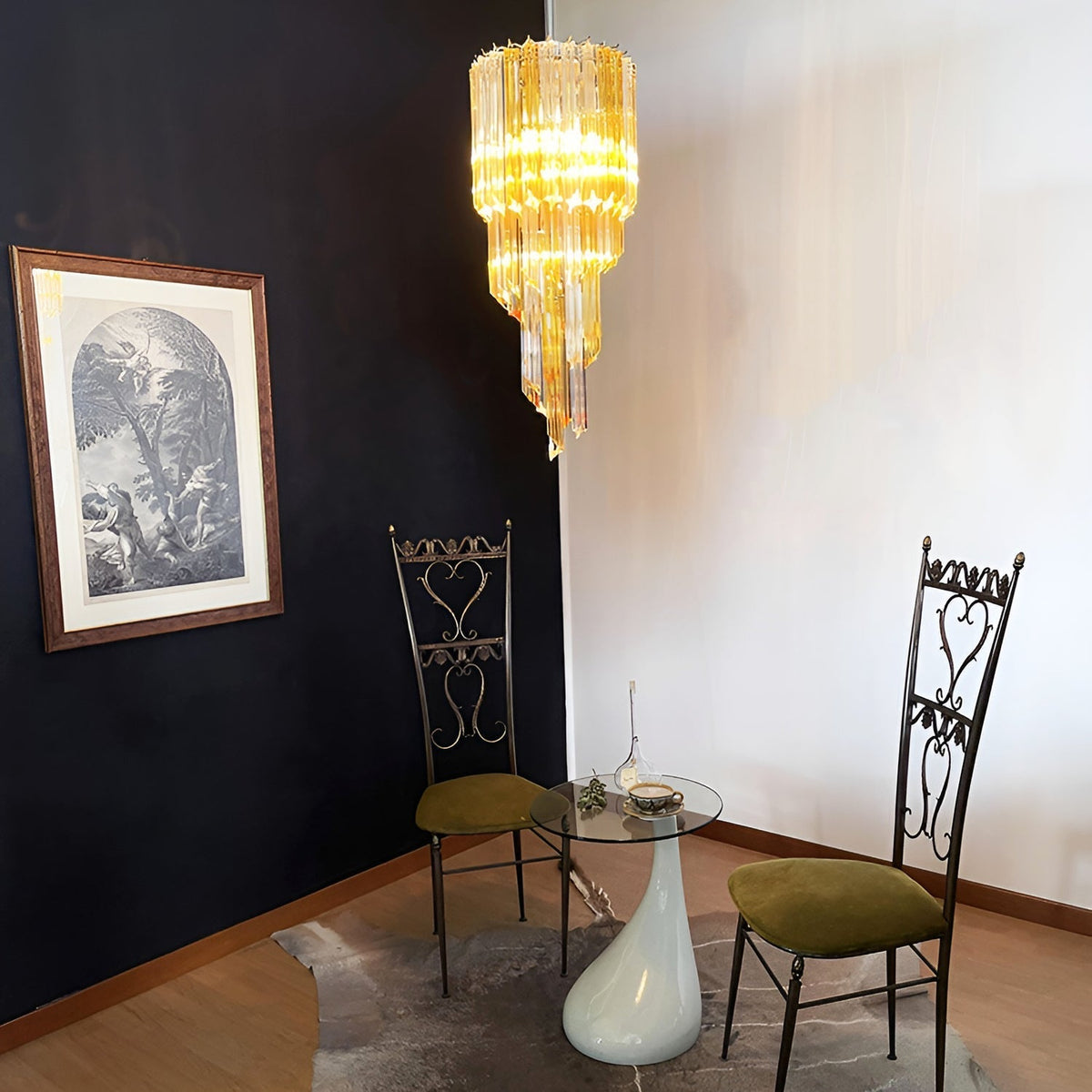 Rardenorie Glass Chandelier-Moonnatur